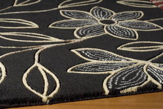 Momeni Capri CR-04 Black Area Rug Corner Shot