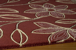 Momeni Capri CR-04 Burgundy Area Rug Closeup