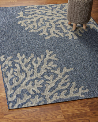 LR Resources Captiva 81017 Navy / Gray Area Rug Alternate Image