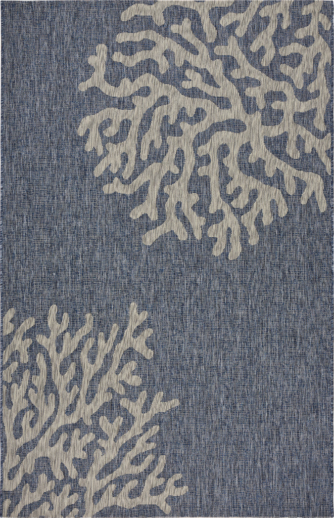 LR Resources Captiva 81017 Navy / Gray Area Rug main image
