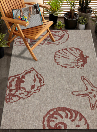 LR Resources Captiva 81018 Red/Beige Area Rug Alternate Image Feature