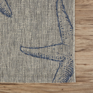 LR Resources Captiva 81019 Gray / Navy Area Rug Alternate Image