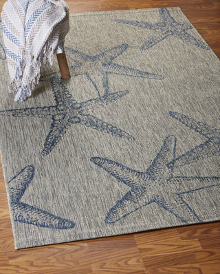 LR Resources Captiva 81019 Gray / Navy Area Rug Alternate Image