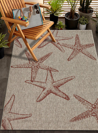 LR Resources Captiva 81020 Coral/Beige Area Rug Alternate Image Feature