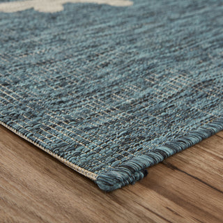 LR Resources Captiva 81022 Blue / Gray Area Rug Alternate Image