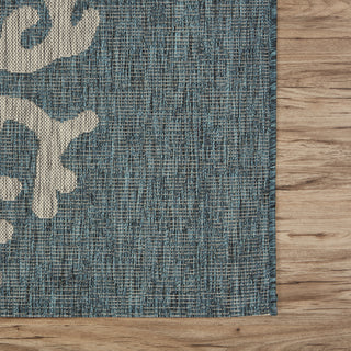 LR Resources Captiva 81022 Blue / Gray Area Rug Alternate Image