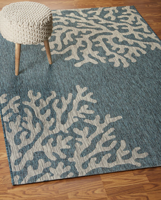 LR Resources Captiva 81022 Blue / Gray Area Rug Alternate Image