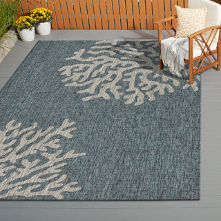 LR Resources Captiva 81022 Blue/Gray Area Rug Alternate Image Feature