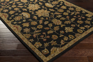 Surya Carrington CAR-1000 Black Hand Tufted Area Rug 5x8 Corner