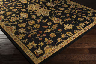 Surya Carrington CAR-1000 Black Hand Tufted Area Rug Corner Shot
