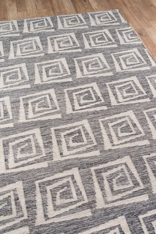 Momeni Caravan CAR-6 Grey Area Rug Corner Shot