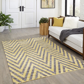 Momeni Caravan CAR-8 Yellow Area Rug Room Scene Feature