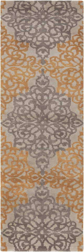 Surya Caspian CAS-9914 Charcoal Hand Knotted Area Rug 2'6'' X 8' Runner