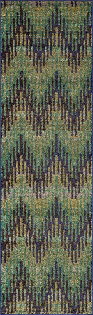 Momeni Casa CAS-1 Green Area Rug Closeup