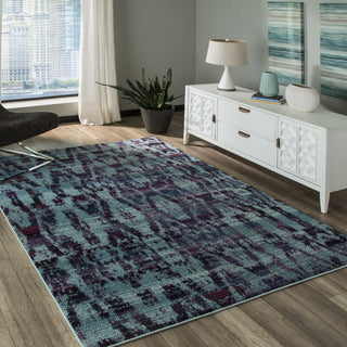 Momeni Casa CAS-3 Blue Area Rug Room Scene Feature