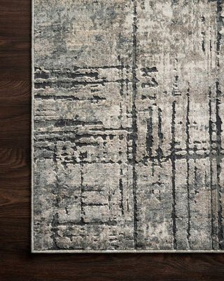 Loloi Cascade CAS-02 Marine/Grey Area Rug Corner On Wood