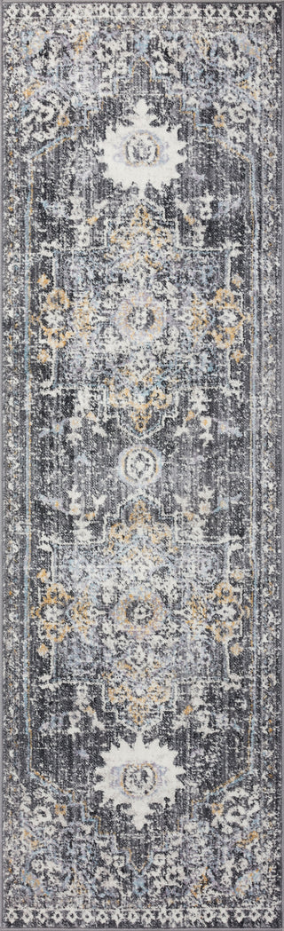 Loloi II Cassandra CSN-02 Charcoal/Gold Area Rug 2'6''x 7'9'' Runner