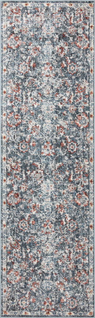 Loloi II Cassandra CSN-04 Blue/Rust Area Rug 2'6''x7'9'' Runner