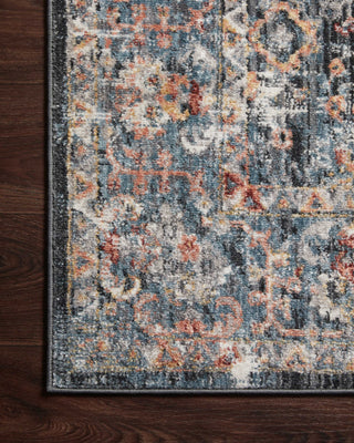 Loloi II Cassandra CSN-05 Blue/Multi Area Rug Corner On Wood