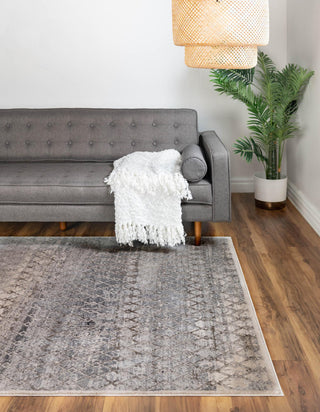 Unique Loom Caspian T-CSPN2 Gray Area Rug Rectangle Lifestyle Image Feature