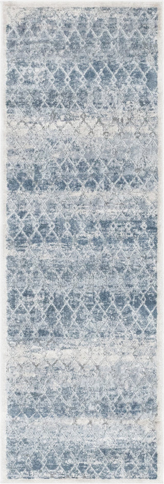 Unique Loom Caspian T-CSPN2 Gray Area Rug Runner Top-down Image