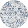 Unique Loom Caspian T-CSPN4 Blue Area Rug Round Top-down Image
