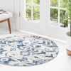 Unique Loom Caspian T-CSPN4 Blue Area Rug Round Lifestyle Image