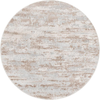 Unique Loom Caspian T-CSPN5 Beige Area Rug Round Top-down Image