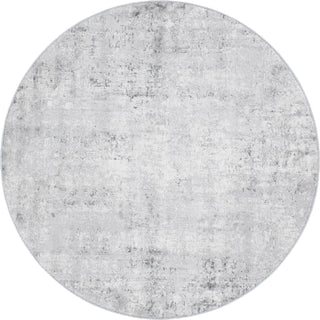 Unique Loom Caspian T-CSPN6 Gray Area Rug Round Top-down Image