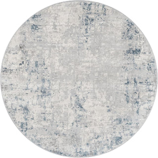 Unique Loom Caspian T-CSPN7 Gray Area Rug Round Top-down Image