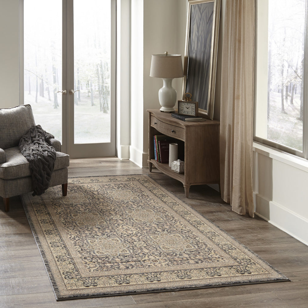 Momeni Caspian CAP-5 Grey Area Rug Room Image Feature