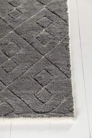 Chandra Catalina CAT-45101 Dark Grey Area Rug Corner Shot