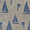 LR Resources Catalina Sails Up Gray / Navy Area Rug Detail Image