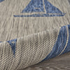 LR Resources Catalina Sails Up Gray / Navy Area Rug Pile Image