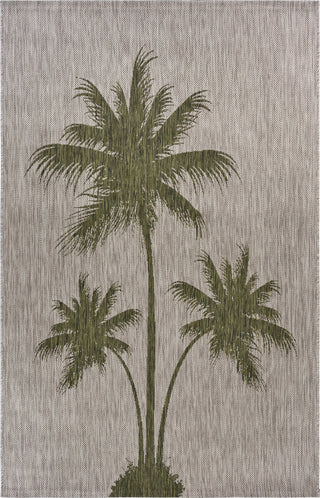 LR Resources Catalina Palm Breeze Beige / Dark Green Area Rug 7' 9'' X 9' 9'' Main Image