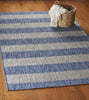 LR Resources Catalina Coastal Stripes Navy / Gray Area Rug Lifestyle Image