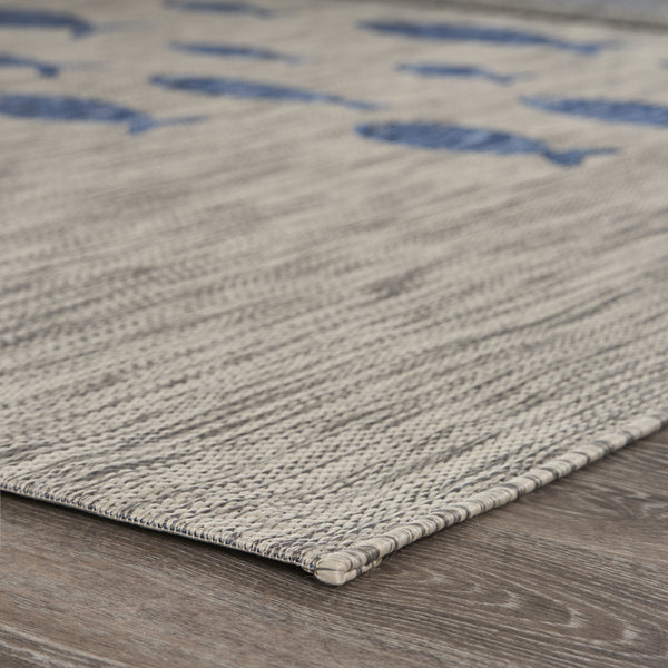 LR Resources Catalina Aquatic Gray / Navy Area Rug Incredible Rugs