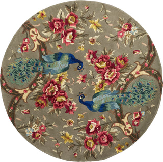 KAS Catalina 0732 Sage Peacock Flora Hand Tufted Area Rug 