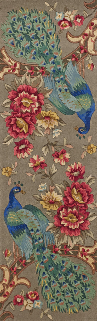 KAS Catalina 0732 Sage Peacock Flora Hand Tufted Area Rug 