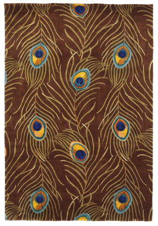 KAS Catalina 0748 Mocha Peacock Feathers Hand Tufted Area Rug