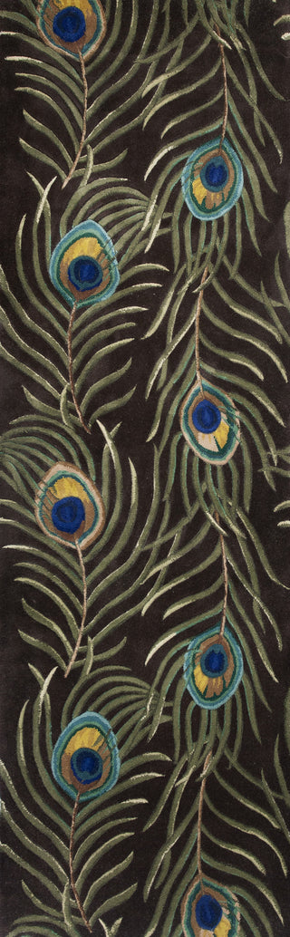 KAS Catalina 0748 Mocha Peacock Feathers Hand Tufted Area Rug 