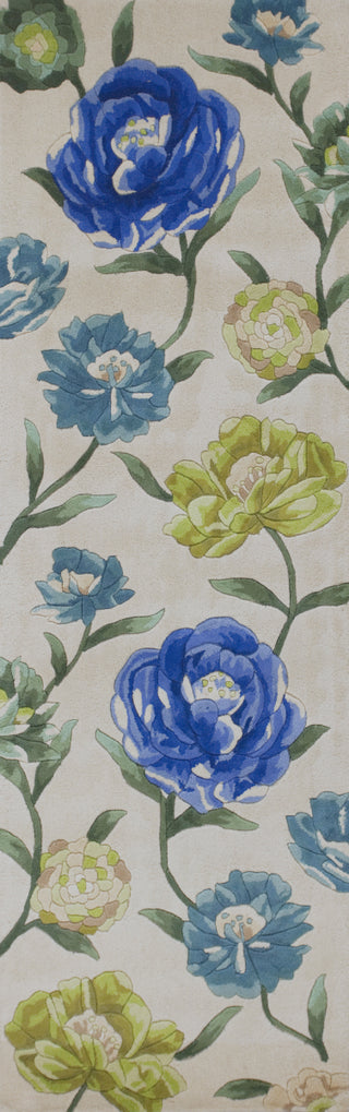 KAS Catalina 0752 Ivory Floral Oasis Area Rug 