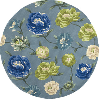KAS Catalina 0753 Blue Floral Oasis Area Rug 