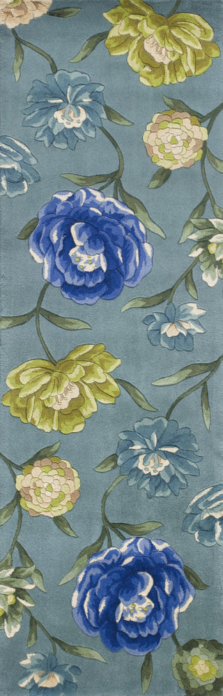 KAS Catalina 0753 Blue Floral Oasis Area Rug 