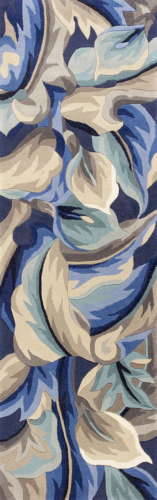 KAS Catalina 0756 Blue Calla Lillies Hand Tufted Area Rug 