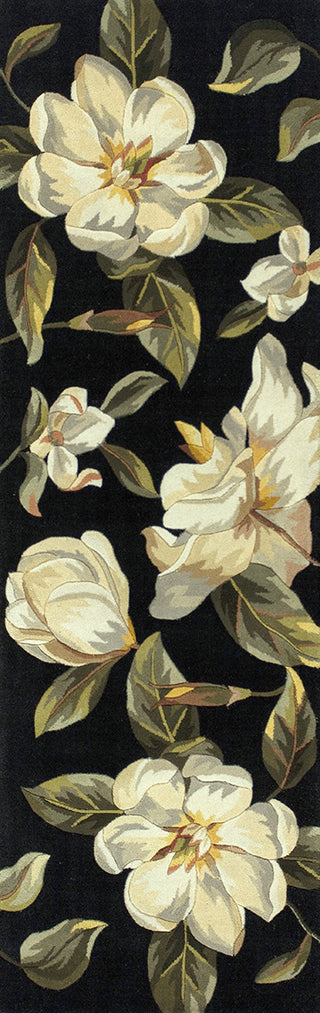 KAS Catalina 0761 Black Magnolia Hand Tufted Area Rug 