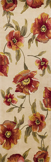 KAS Catalina 0766 Ivory Poppies Hand Tufted Area Rug 