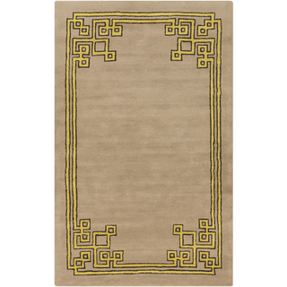 Surya Calaveras CAV-4002 Gold Area Rug by Beth Lacefield 5' x 8'