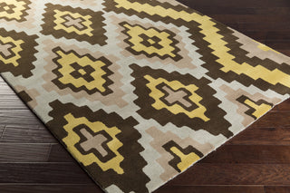 Surya Calaveras CAV-4003 Gold Hand Tufted Area Rug by Beth Lacefield 5x8 Corner
