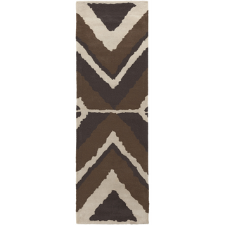 Surya Calaveras CAV-4006 Chocolate Area Rug by Beth Lacefield 2'6'' x 8' Runner